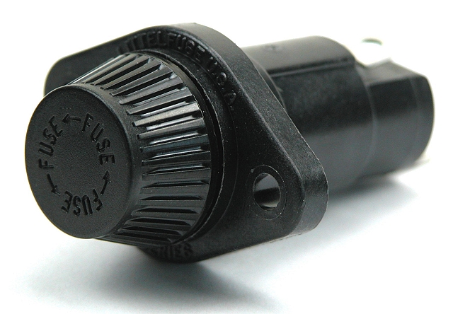 Panel Fuse Holder 10.3 x38mm panel mounting with screw cap - Ro
